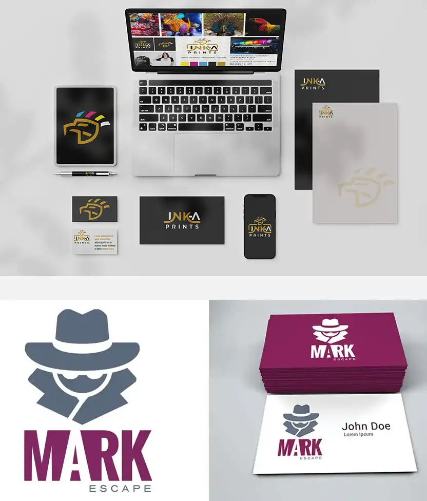 Ejemplo de diseño de logotipos y branding para empresa corporativa